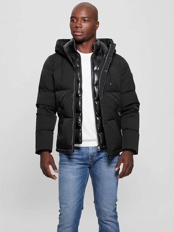 Guess puffer jacket black clearance