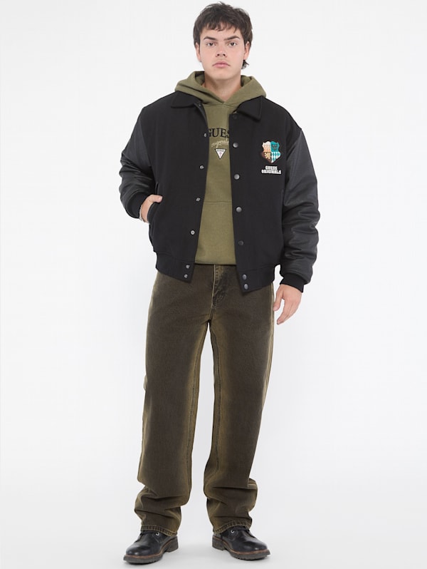 Guess letterman jacket best sale