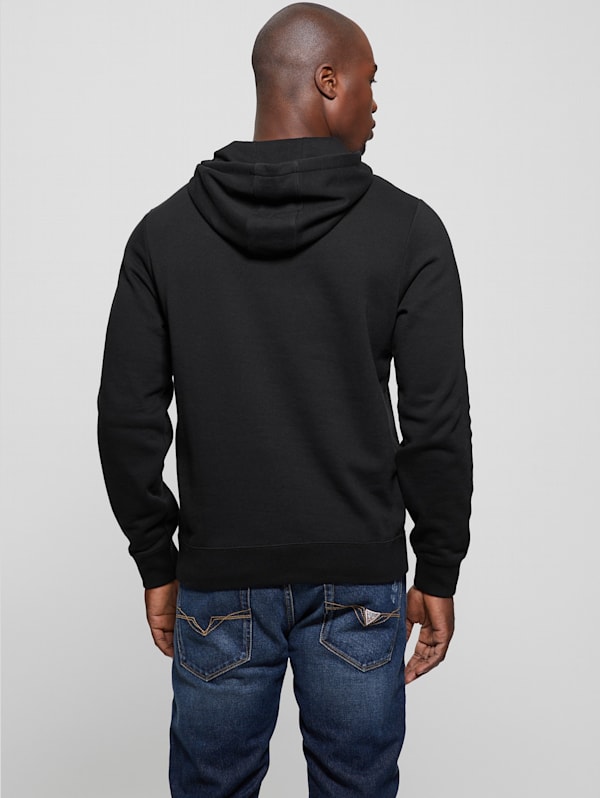 Eco Roy Embossed Guess Hoodie Black L