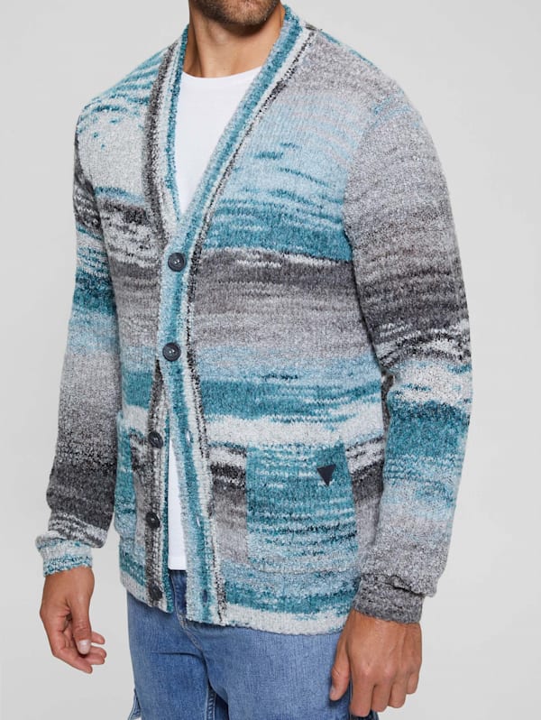Men space dye cardigan shop