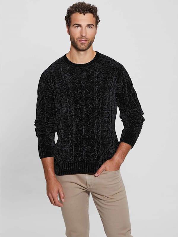 Eco Egidio Cable Knit Chenille Sweater