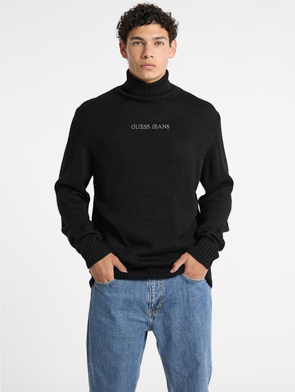Embroidered Logo Turtleneck Sweater GUESS