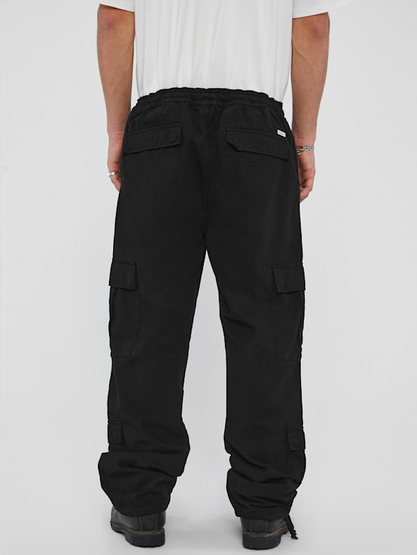 BOOTCUT GREY CARGO PANTS WITH MULTI POCKETS