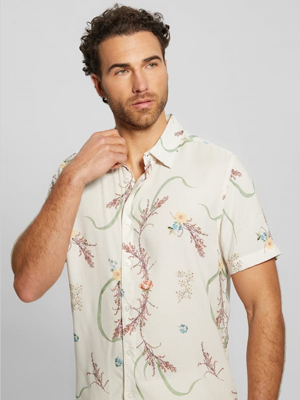 Eco Leaves Shirt GUESS Canada