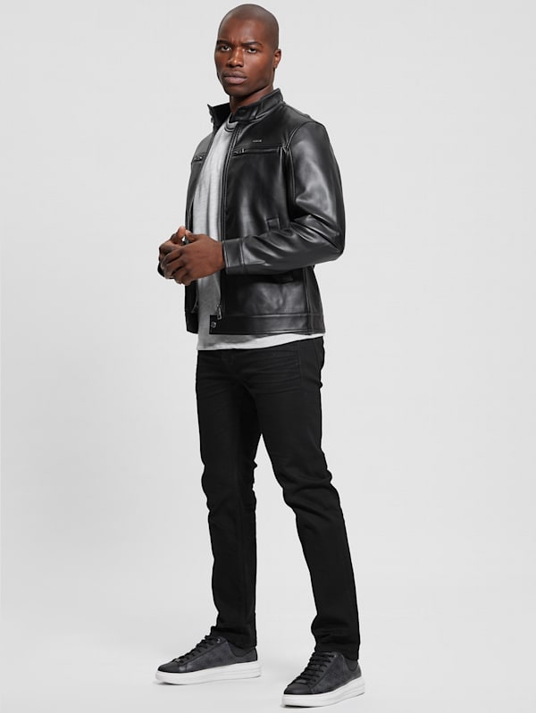 Guess leather jacket men 2025
