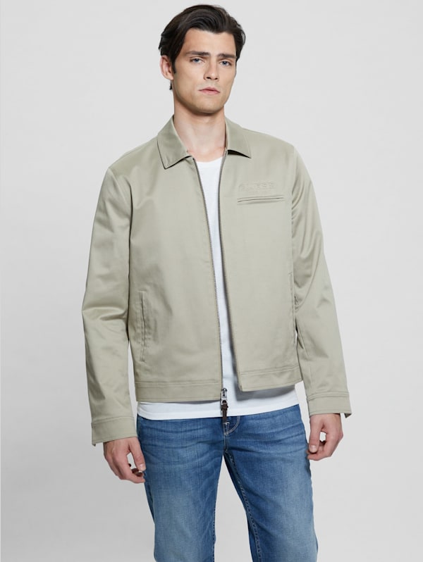 Guess Between Season Jacket male beige plain colored size M