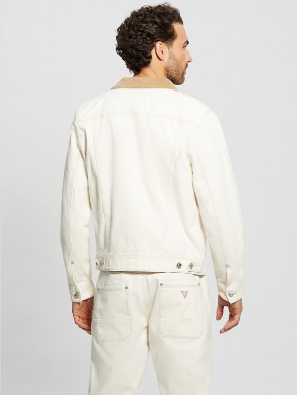 Guess white denim jacket shop