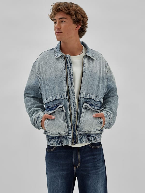 Guess distressed denim jacket 2025