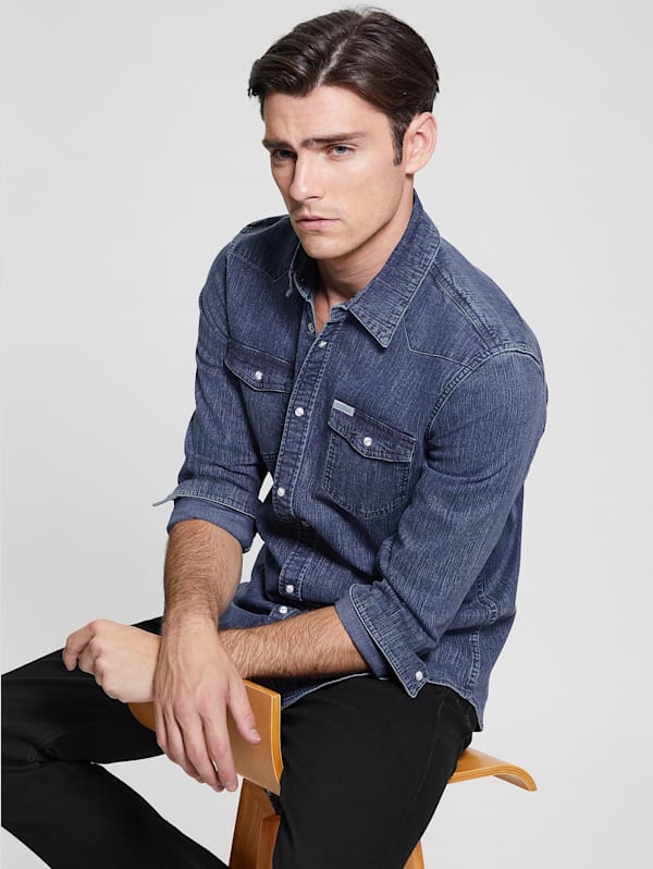 Guess jeans on sale mens shirt