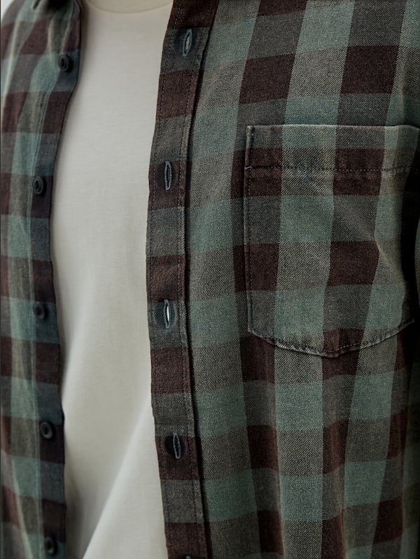 GUESS Originals Brushed Gingham Flannel | GUESS