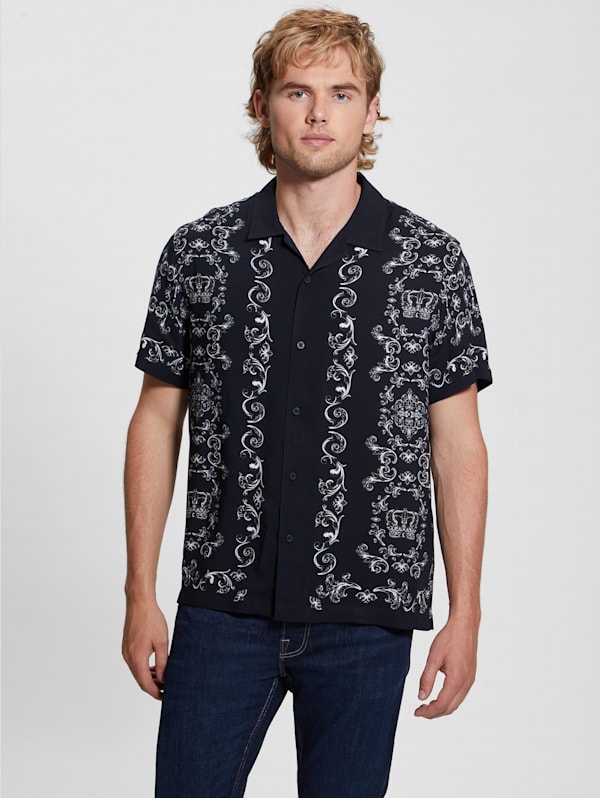 Guess hawaiian store shirt