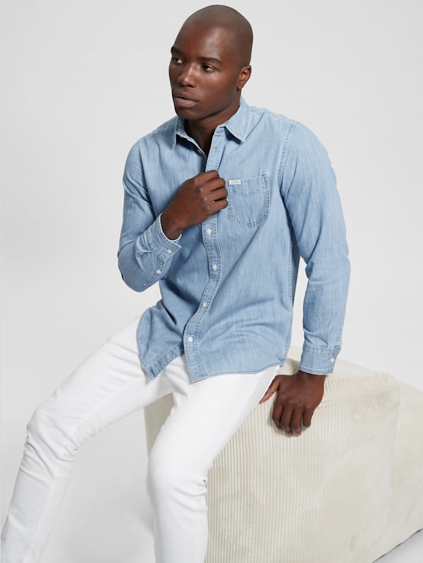 Guess outlet chambray shirt