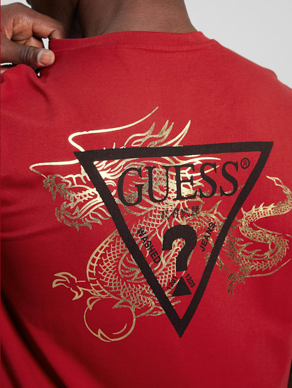 Chinese New Year Stamped Dragon Tee GUESS