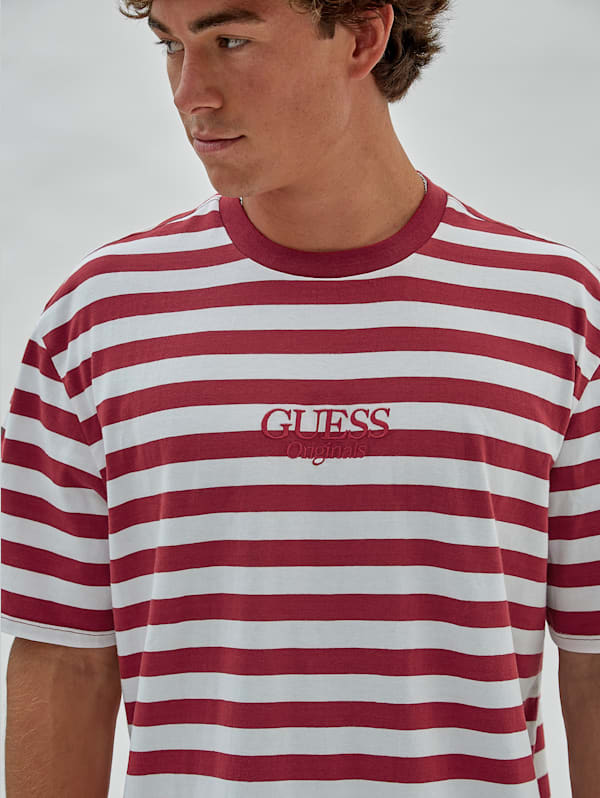 Guess tee striped top