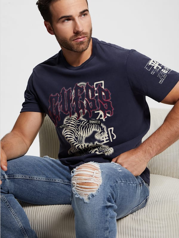 Guess t clearance shirt rayure