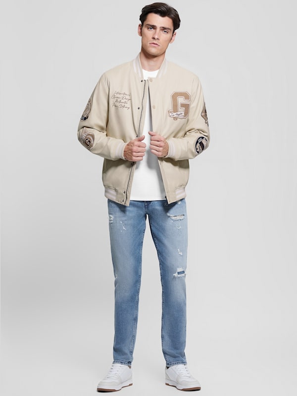 Guess white clearance bomber jacket