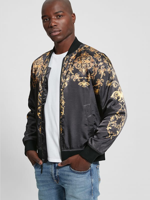 Embroidered bomber jacket mens hotsell