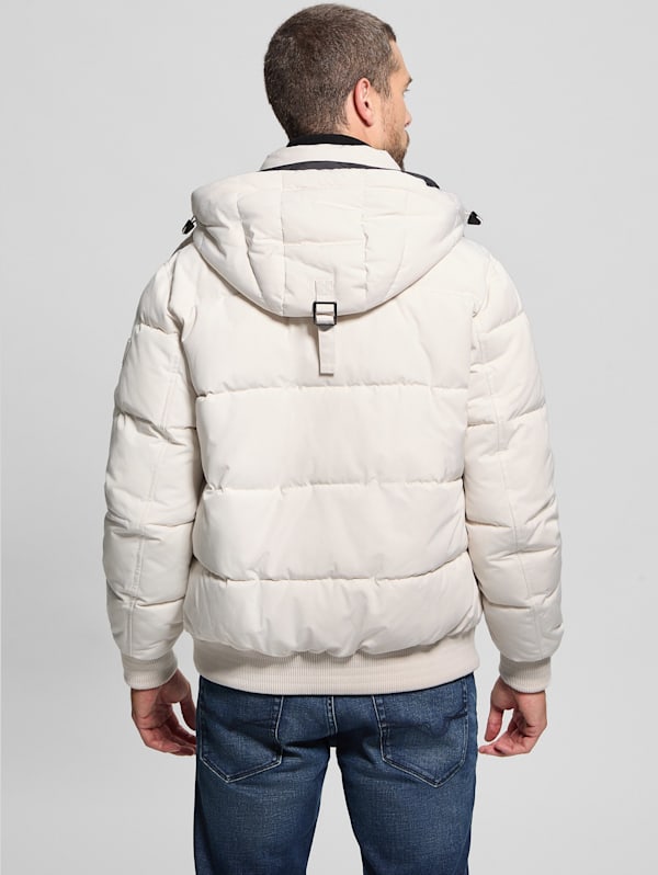 Guess white puffer jacket clearance