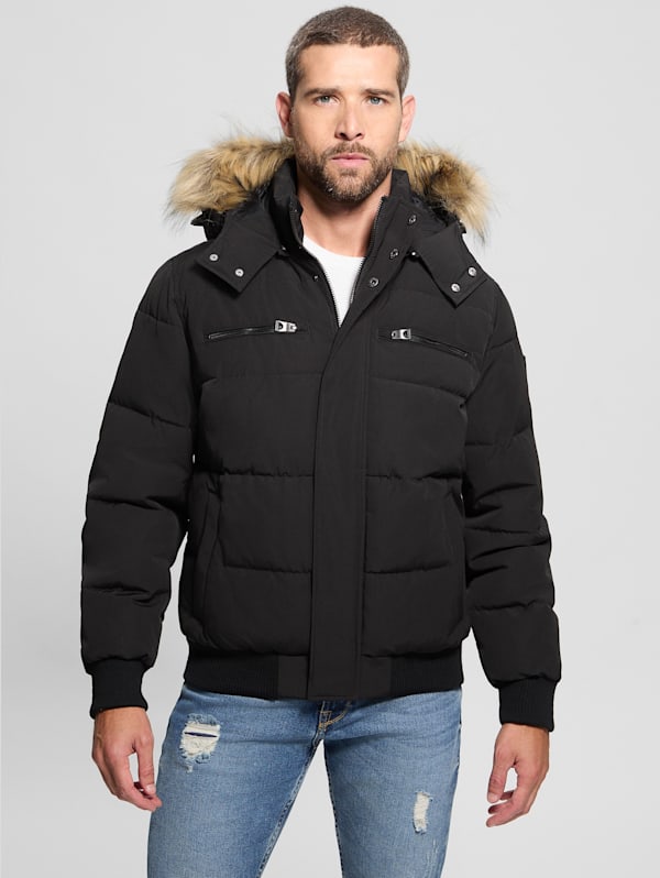 Black guess bubble jacket online