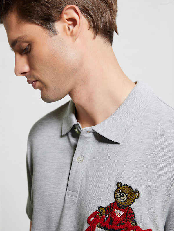 Polo shirt with on sale bear on it