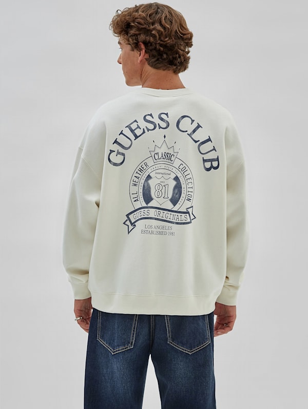White cheap guess crewneck