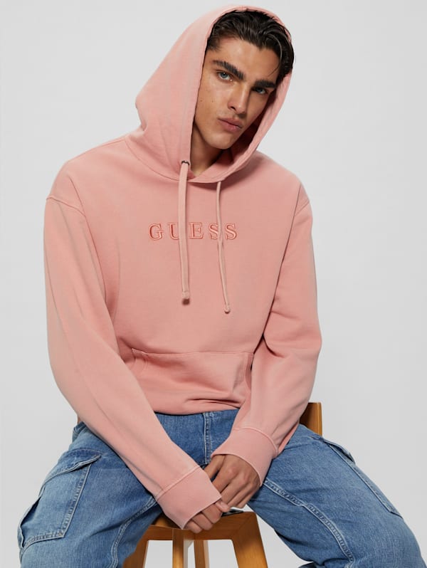 Guess pink hoodie clearance