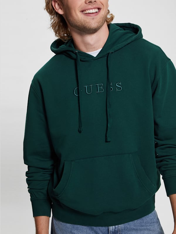 Guess hoodie green hot sale