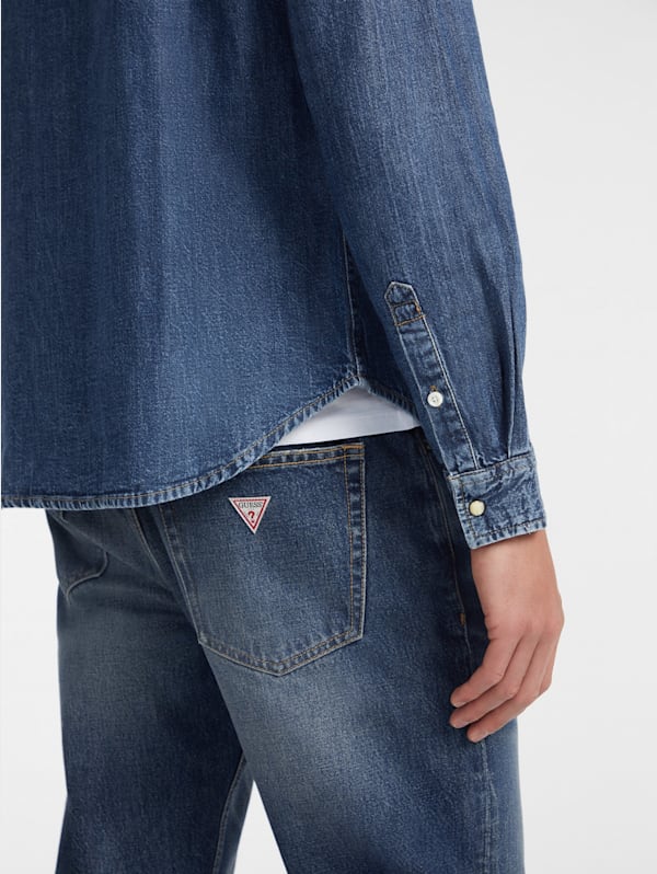 Guess denim blouse cheap