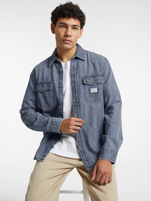 Guess jeans shirt mens best sale