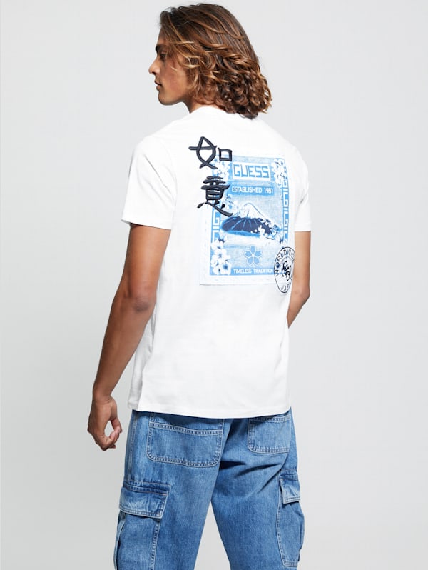 Eco Fuji Stamp Tee | GUESS Canada