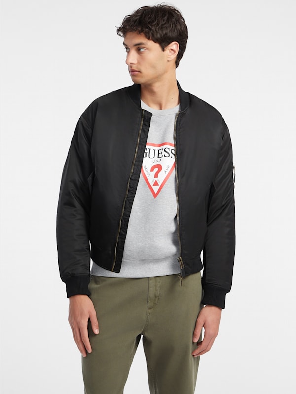 Black guess bomber jacket 2025