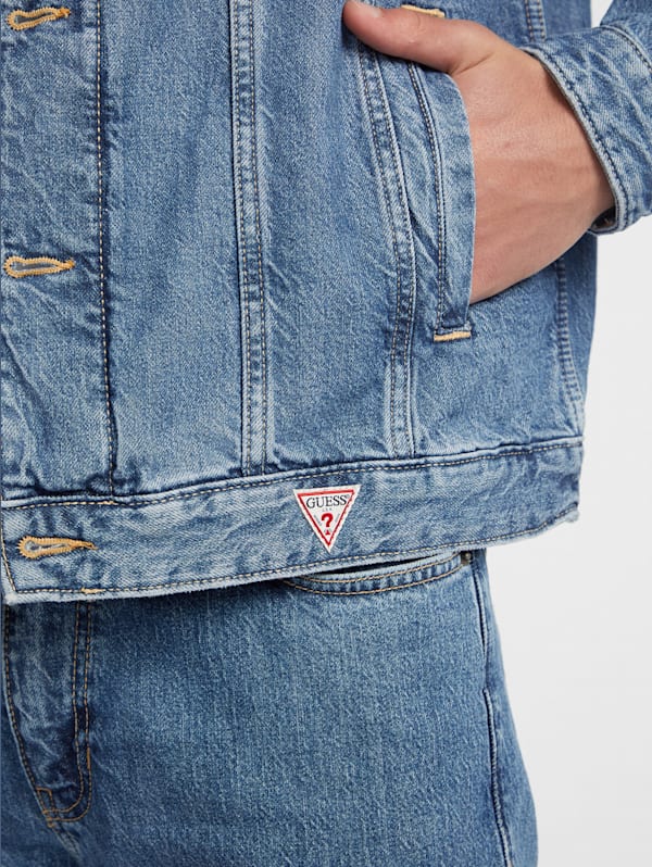 Oversized Denim Trucker Jacket GUESS Canada