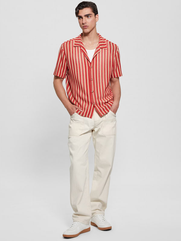 Guess striped button up 2025