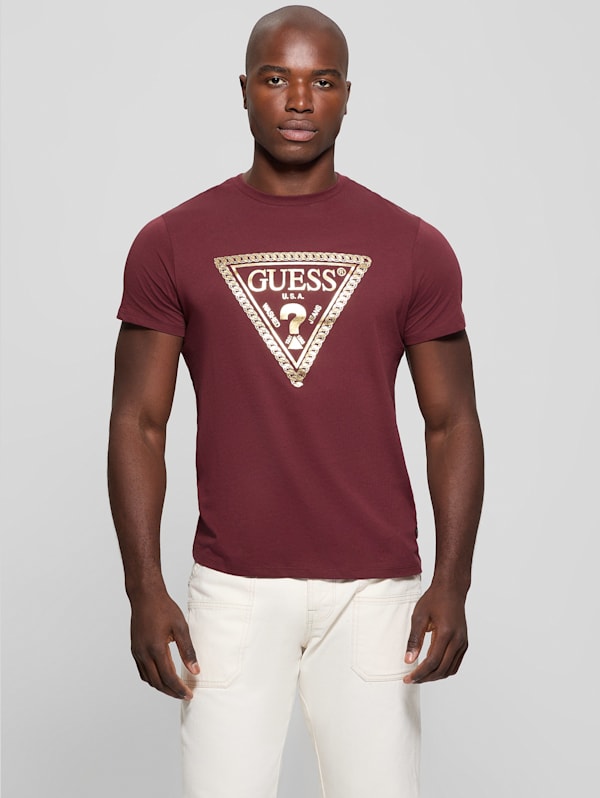 Guess logo t shirt hot sale