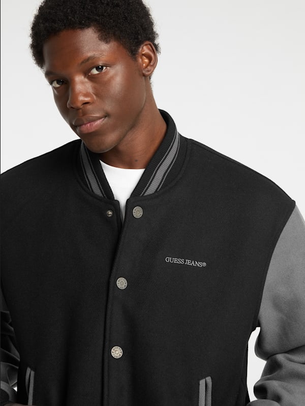 Eco Embroidered Varsity Jacket GUESS Canada