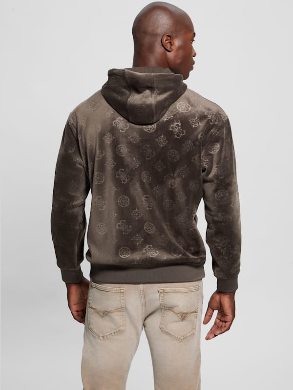 Embossed Velvet Hoodie GUESS