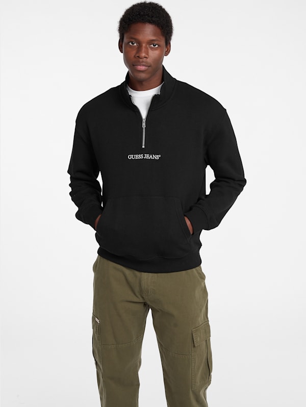 Eco Half-Zip Logo Sweater | GUESS