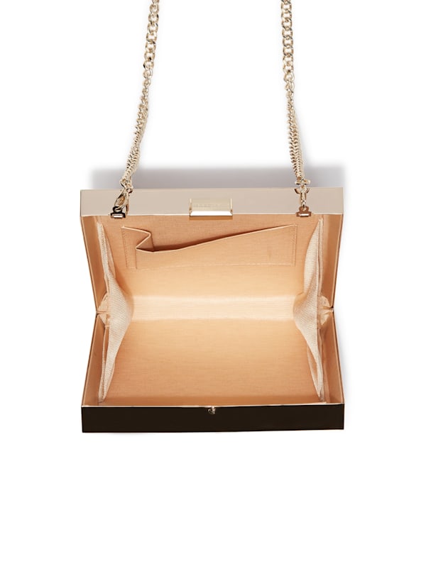 Guess gold clutch bag 2025