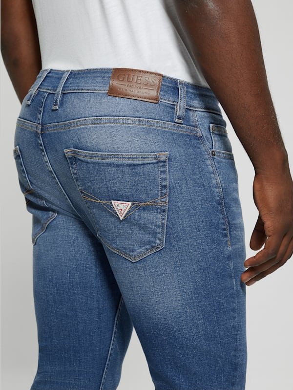 Eco Low Rise Slim Straight Jeans GUESS Canada