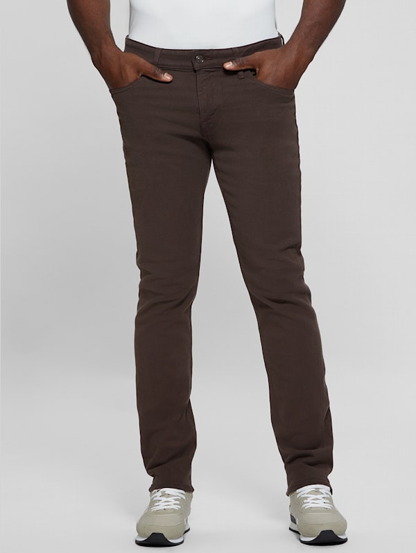 Brown skinny pants clearance