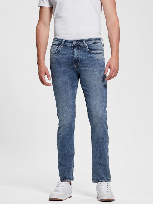 GUESS Men Mid Rise Slim Fit Tapered Leg Jean, Idaho Wash, 29W X 30L at   Men's Clothing store