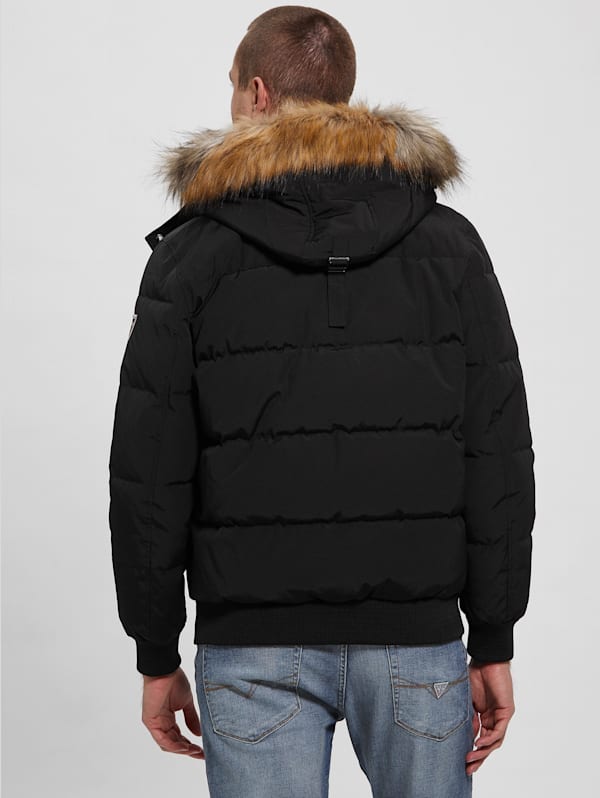 Black Hooded Puffer Jacket