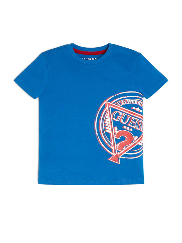 Boys Blue Cotton Logo T-Shirt