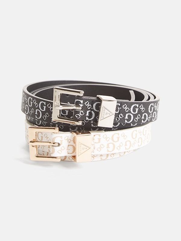 Logo Skinny Belt 2-Pack | GUESS Factory