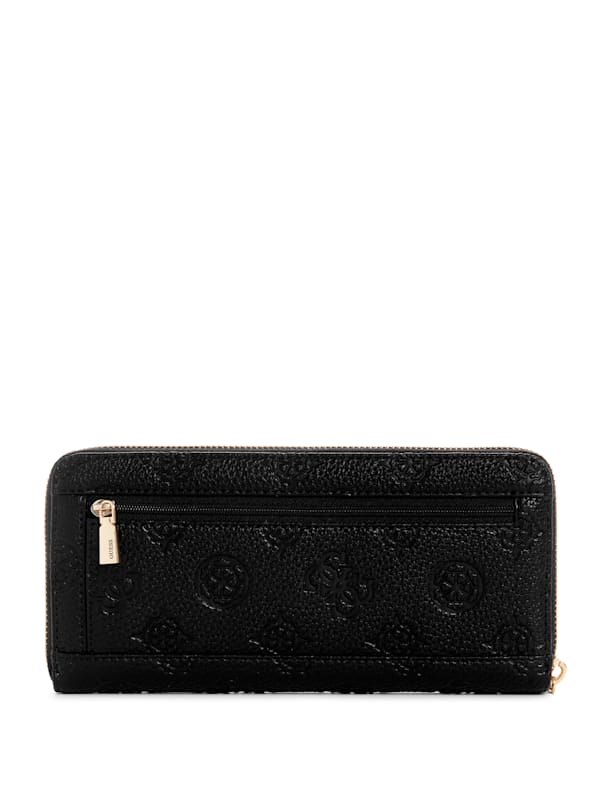 Black leather guess wallet clearance