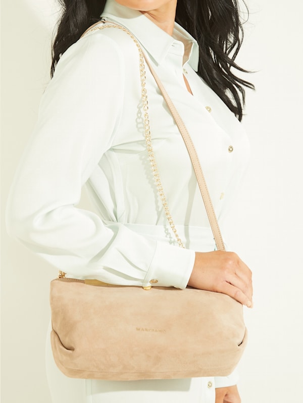 Soft Suede Leather Clutch Marciano Ca