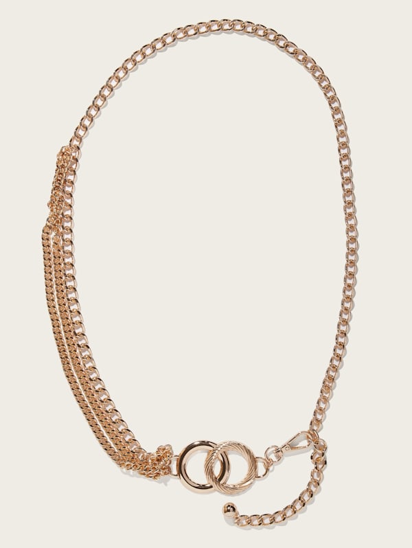 Gold Tone O Ring Chain Belt GUESS Canada