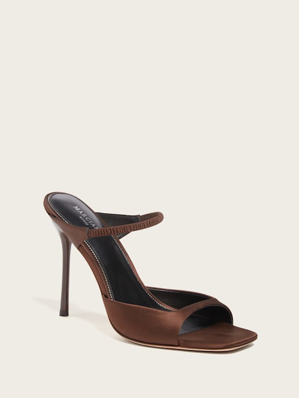 Brown stiletto sandals shop