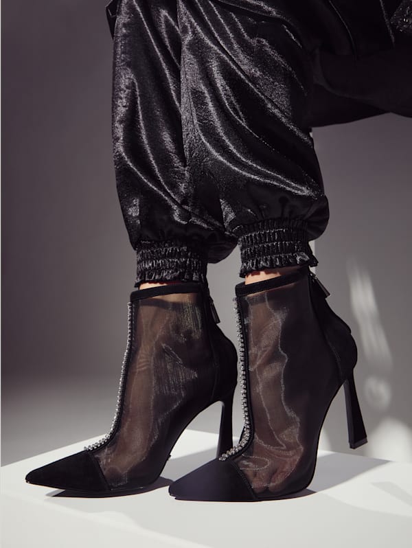 Fearne Embellished Mesh Ankle Bootie Marciano Ca