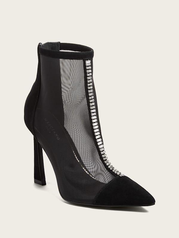 Fearne Embellished Mesh Ankle Bootie GUESS Canada